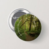 Peaceful Green Forest Trail in Washington Ronde Button 5,7 Cm (Voorkant /achterkant)