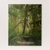 Peaceful Green Forest Trail Washington Legpuzzel (Verticaal)