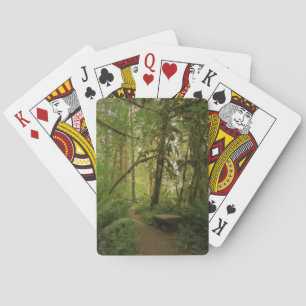 Peaceful Green Forest Trail Washington Pokerkaarten