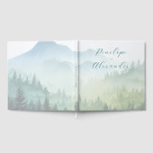 Peaceful Green Watercolor Landscape Gastenboek (Volledig)