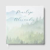 Peaceful Green Watercolor Landscape Gastenboek (Voorkant)