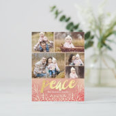 Peaceful Greeting Holiday Photo Card Briefkaart (Staand voorkant)