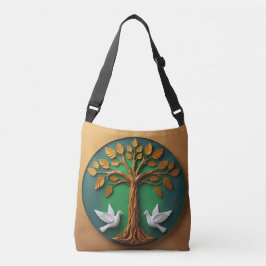 Peaceful Grove Tote Crossbody Tas