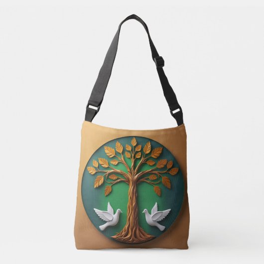 Peaceful Grove Tote Crossbody Tas (Voorkant)