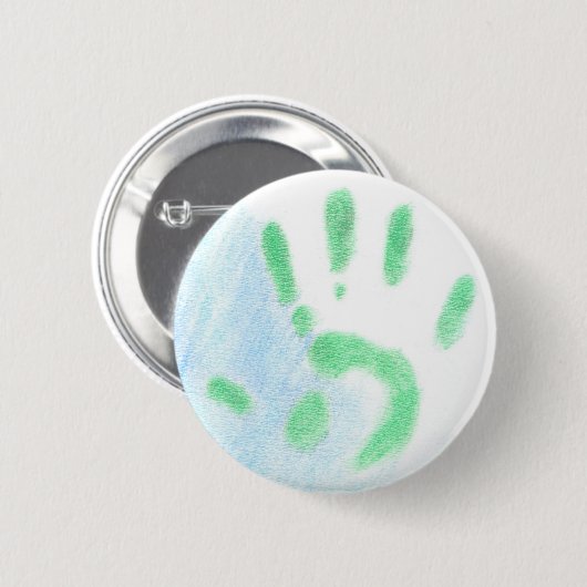 Peaceful Hand Ronde Button 5,7 Cm (Voorkant /achterkant)
