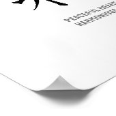 Peaceful Heart, Harmonious Chi - Kanji Poster (Hoek)