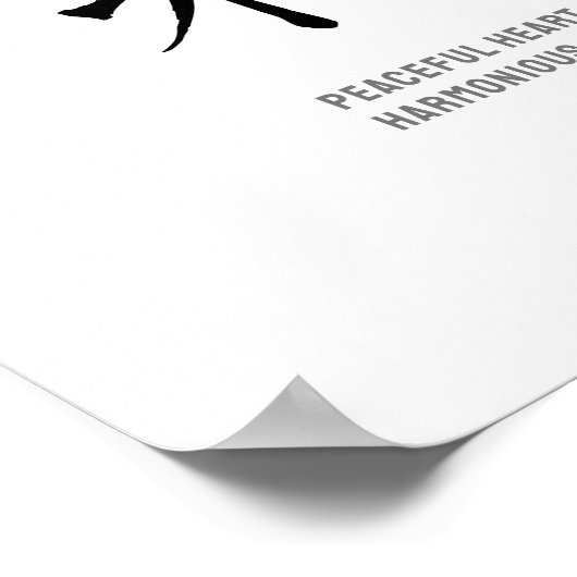 Peaceful Heart, Harmonious Chi - Kanji Poster (Hoek)