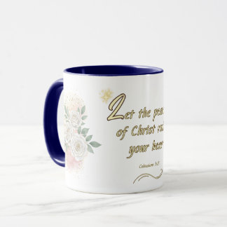 Peaceful Hearts Mug Colossians 3:15 Mok