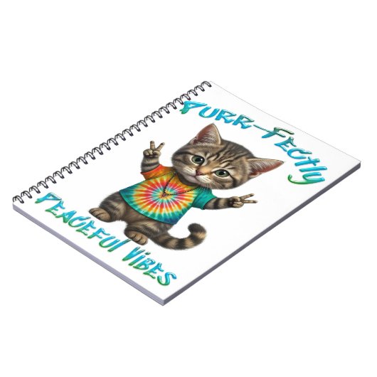 Peaceful Hippie Boho Kitten Vibes Notitieboek (Linkerzijde)