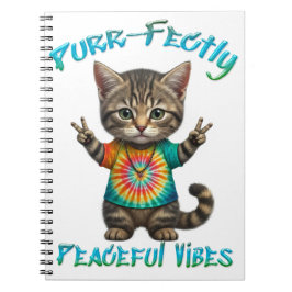Peaceful Hippie Boho Kitten Vibes Notitieboek