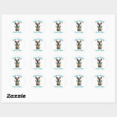 Peaceful Hippie Boho Kitten Vibes Ronde Sticker (Vel)