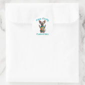 Peaceful Hippie Boho Kitten Vibes Ronde Sticker (Tas)