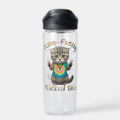 Peaceful Hippie Boho Kitten Vibes  Waterfles (Achterkant)