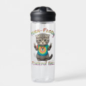 Peaceful Hippie Boho Kitten Vibes  Waterfles (Voorkant)