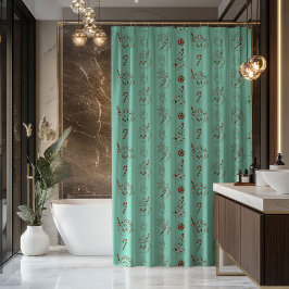 Peaceful Holiday Curtain Retro Pastel Bathroom Douchegordijn