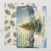 Peaceful Holiday Scenery & Festive Charm Bedankkaart (Voorkant / Achterkant)