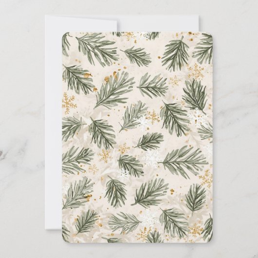 Peaceful Holiday Scenery & Festive Charm Bedankkaart (Achterkant)