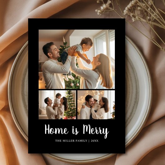 Peaceful Home Is Merry Christmas Card Feestdagenkaart