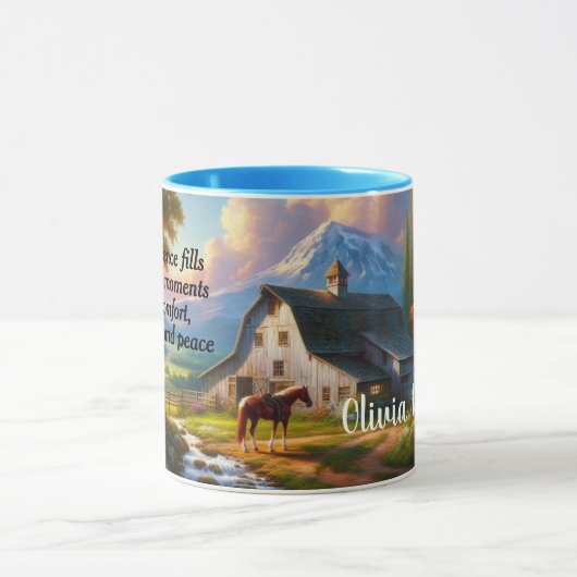 Peaceful Horse Countryside Mug Mok (Midden)