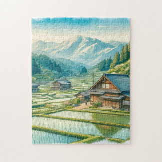 Peaceful Japanese Village – Rice Field Puzzle Legpuzzel