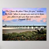 PEACEFUL JEREMIAH 29:11 SCRIPTURE VERSE POSTER (Voorkant)