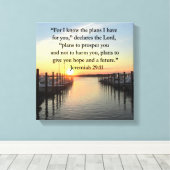 PEACEFUL JEREMIAH 29:11 SUNSET CANVAS AFDRUK (Insitu (Houten vloer))