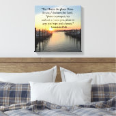 PEACEFUL JEREMIAH 29:11 SUNSET CANVAS AFDRUK (Insitu (Slaapkamer))