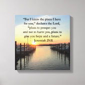 PEACEFUL JEREMIAH 29:11 SUNSET CANVAS AFDRUK (Voorkant)