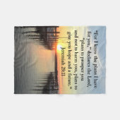 PEACEFUL JEREMIAH 29:11 SUNSET FLEECE DEKEN (Voorkant (Horizontaal))