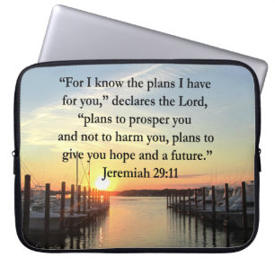 PEACEFUL JEREMIAH 29:11 SUNSET LAPTOP SLEEVE