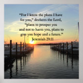 PEACEFUL JEREMIAH 29:11 SUNSET POSTER (Voorkant)