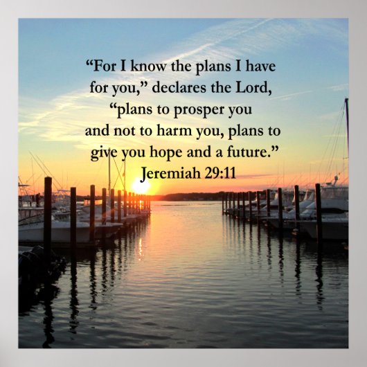 PEACEFUL JEREMIAH 29:11 SUNSET POSTER (Voorkant)