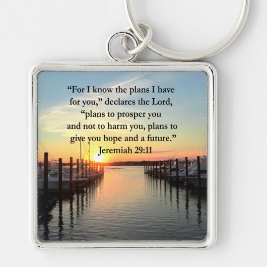 PEACEFUL JEREMIAH 29:11 SUNSET SLEUTELHANGER (Voorkant)