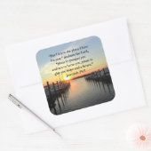 PEACEFUL JEREMIAH 29:11 SUNSET VIERKANTE STICKER (Envelop)