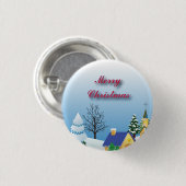 Peaceful kerstkerk Amazing Calm Fab Ronde Button 3,2 Cm (Voorkant /achterkant)