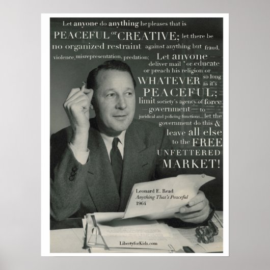 "Peaceful", L. E. Read Poster (Voorkant)