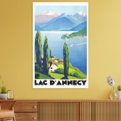 Peaceful Lake Annecy  France Travel Poster Canvas Afdruk (Insitu (Woonkamer))