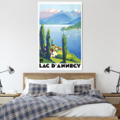 Peaceful Lake Annecy  France Travel Poster Canvas Afdruk (Insitu (Slaapkamer))