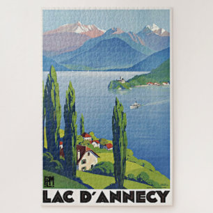 Peaceful Lake Annecy  France Travel Poster Legpuzzel