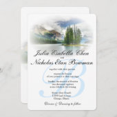 Peaceful Lakeside Wedding or Your Occasion Invitae Kaart (Voorkant / Achterkant)