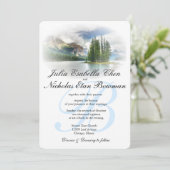 Peaceful Lakeside Wedding or Your Occasion Invitae Kaart (Staand voorkant)