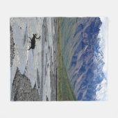 PEACEFUL LANDSCAPE WITH REINDEER FLEECE DEKEN (Voorkant (Horizontaal))