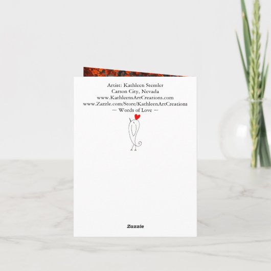 Peaceful Landscape with Words of Loss Sympathy Kaart (Achterkant)