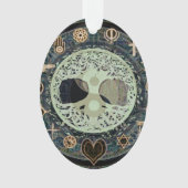 Peaceful Living Retro Yin Yang met boom of Life Ornament (voorkant)