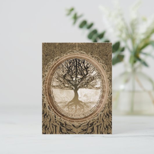 Peaceful Living Tree Briefkaart (Staand voorkant)