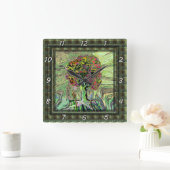 Peaceful Living Tree of Life Vierkante Klok (Huis)