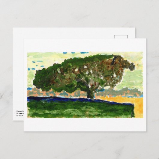 Peaceful lone tree briefkaart (Voorkant / Achterkant)