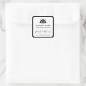 Peaceful Lotus Black Border Soy Candle Labels (Tas)