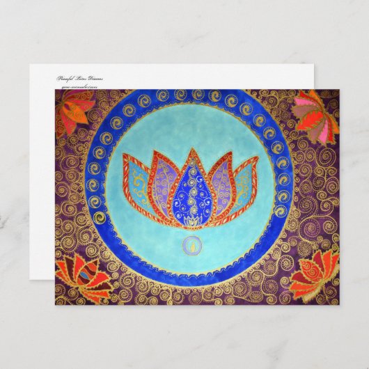 Peaceful Lotus Dreams Briefkaart (Voorkant / Achterkant)