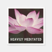 Peaceful Lotus, zwaar geMediteerd Napkins Servet (Voorkant)